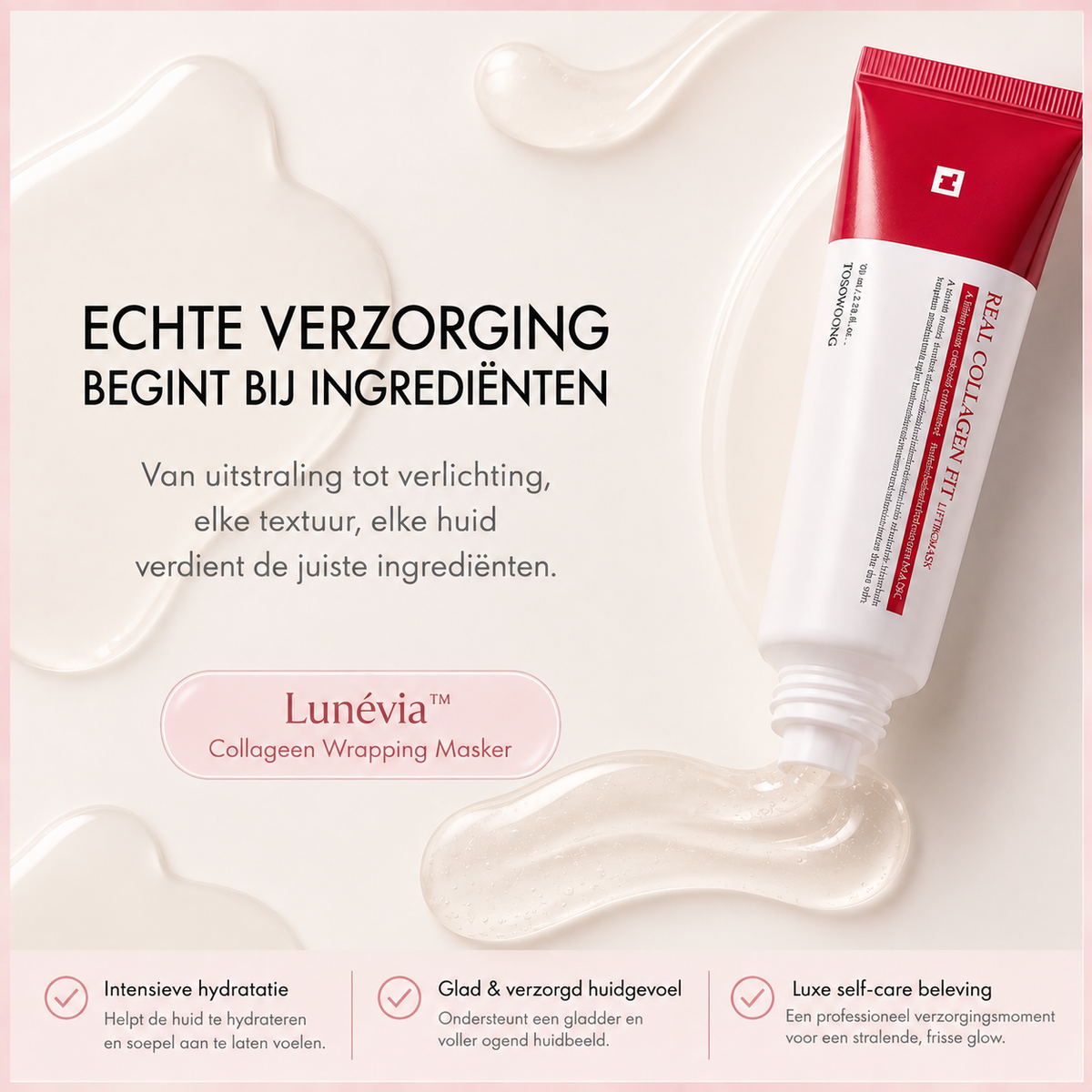 Lunévia™ – Collageen Peel-Off Masker.