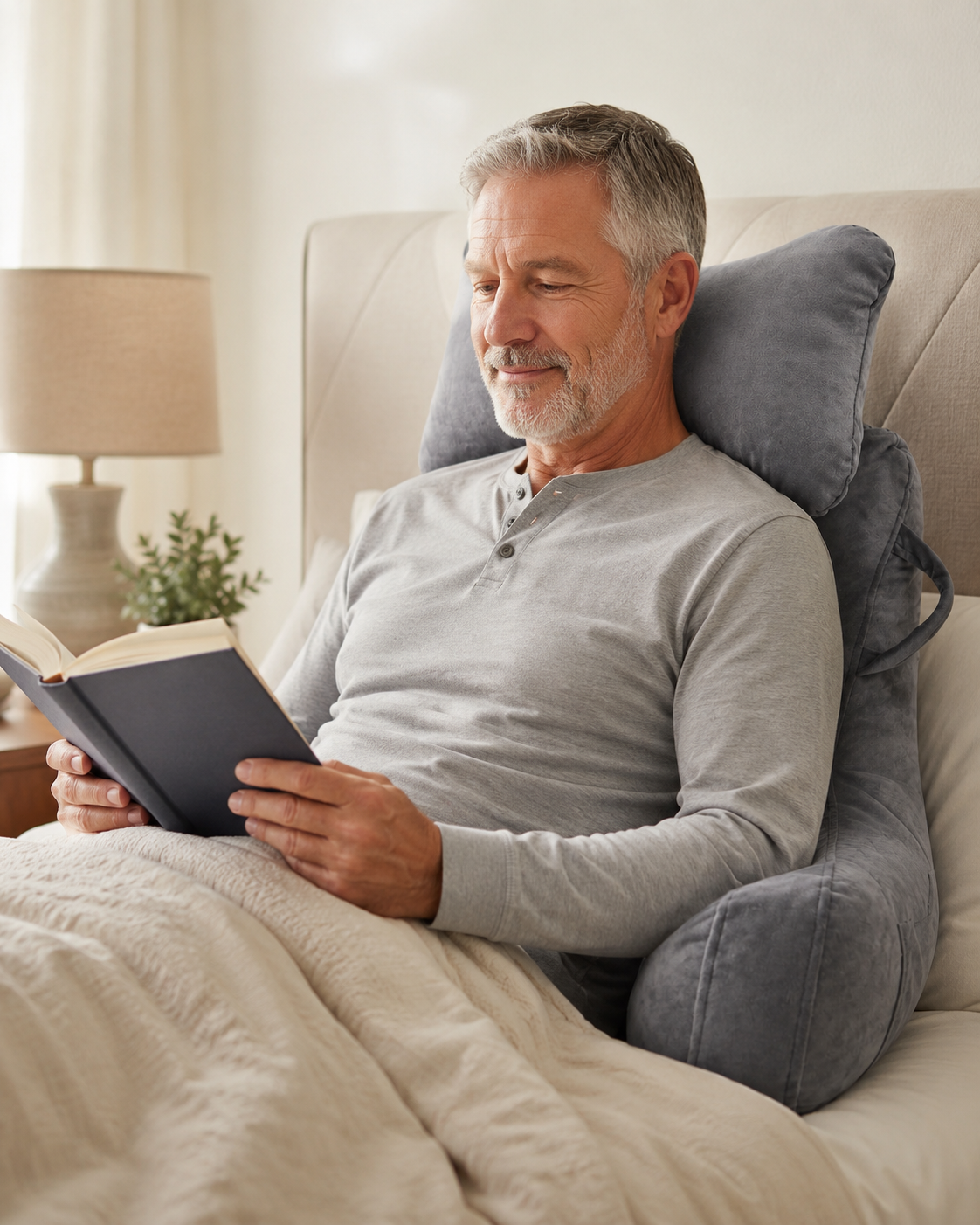 Lumora™ – Ergonomisch Leeskussen voor Bed & Bank