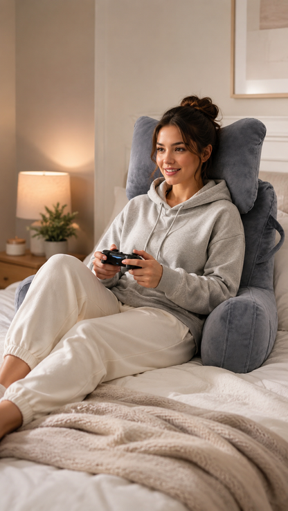 Lumora™ – Ergonomisch Leeskussen voor Bed & Bank