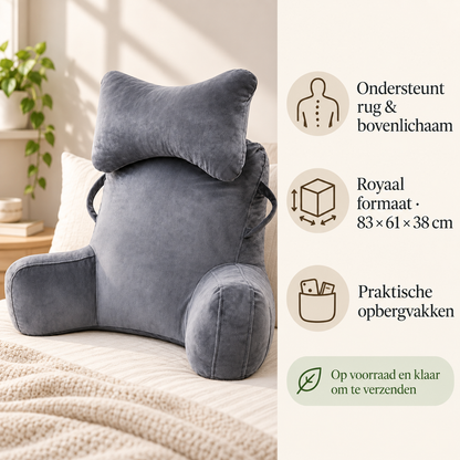 Lumora™ – Ergonomisch Leeskussen voor Bed & Bank